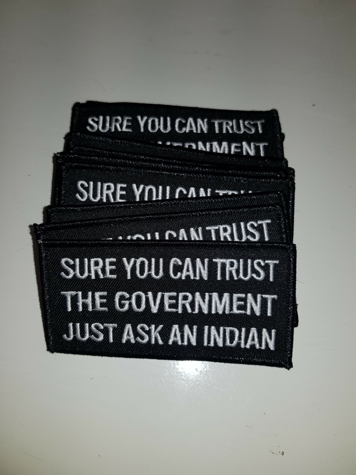 BIKER PATCH "YOU CAN TRUST THE GOVERNMENT" NEW NICE
