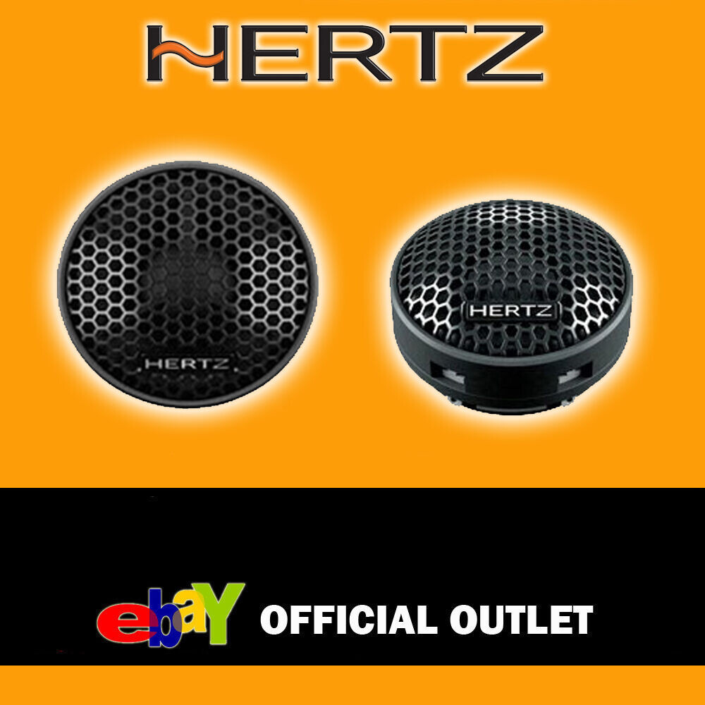Hertz DT24.3 1" 24mm 80 Watts 1 Way Coaxial Car Door Dash Speakers Tweeters BNIB