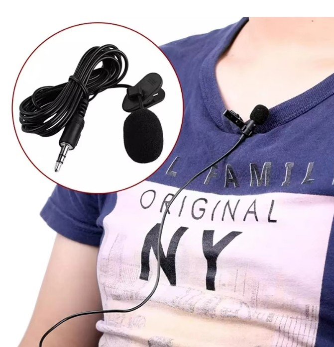 Omnidirectional Lapel Lavalier Microphone Clip-on Condenser Mini Iphone Android