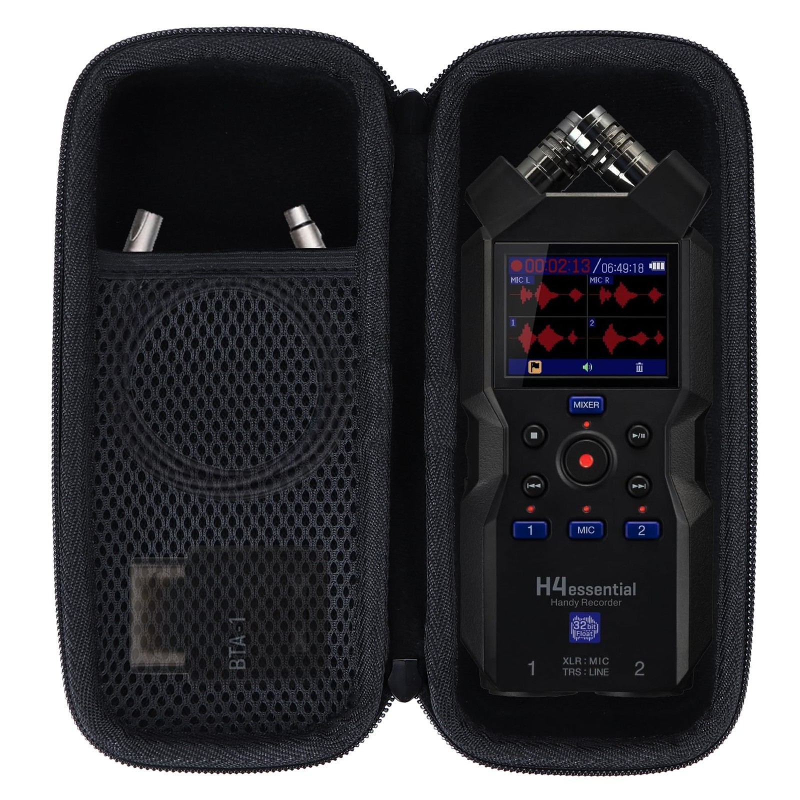 Hard Shell Storage Case, Travel, fits Zoom H4essential Recorder, Audio, Mic