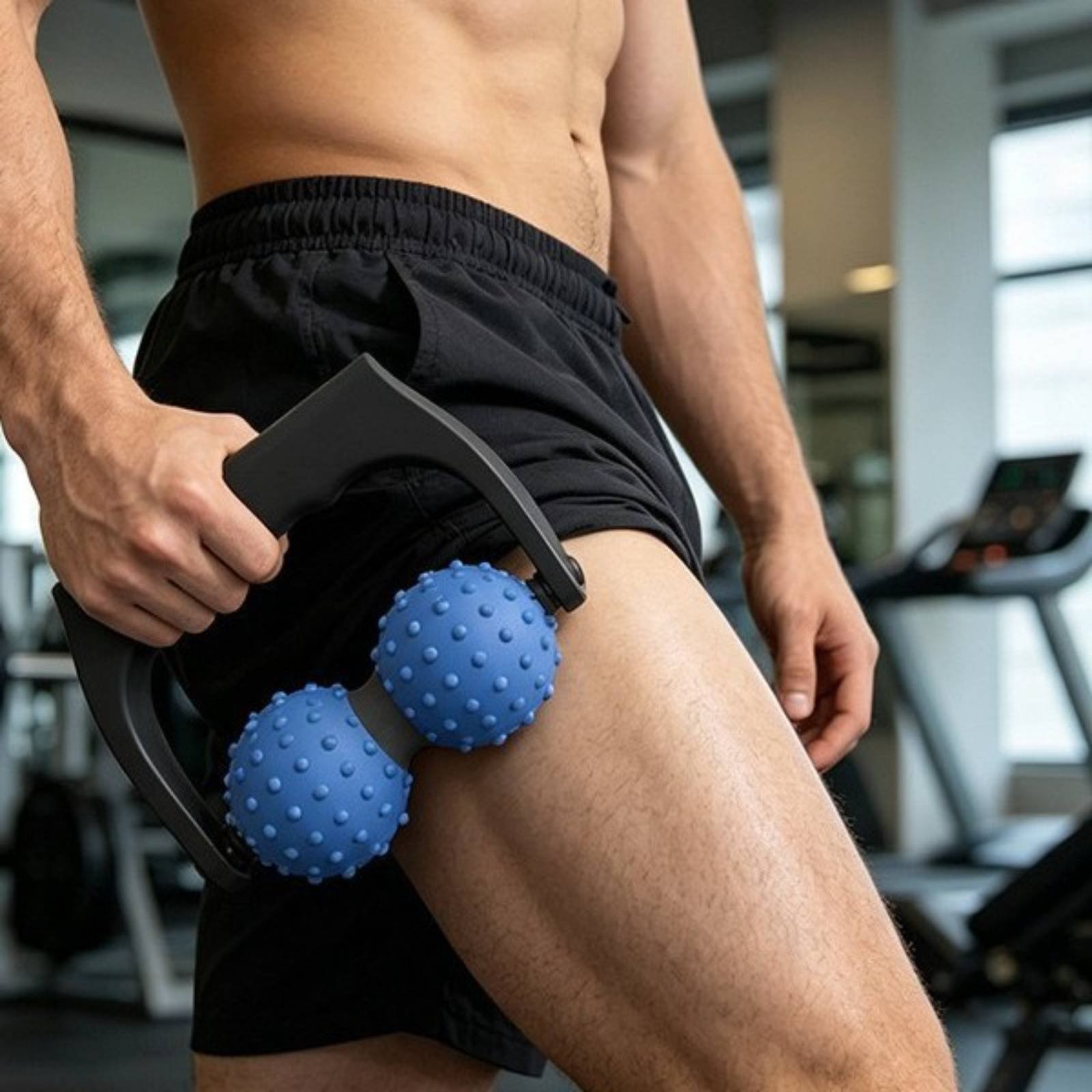 Double Ball Massager Deep Tissue Oval-Shaped Massage Ball Portable for Athletes