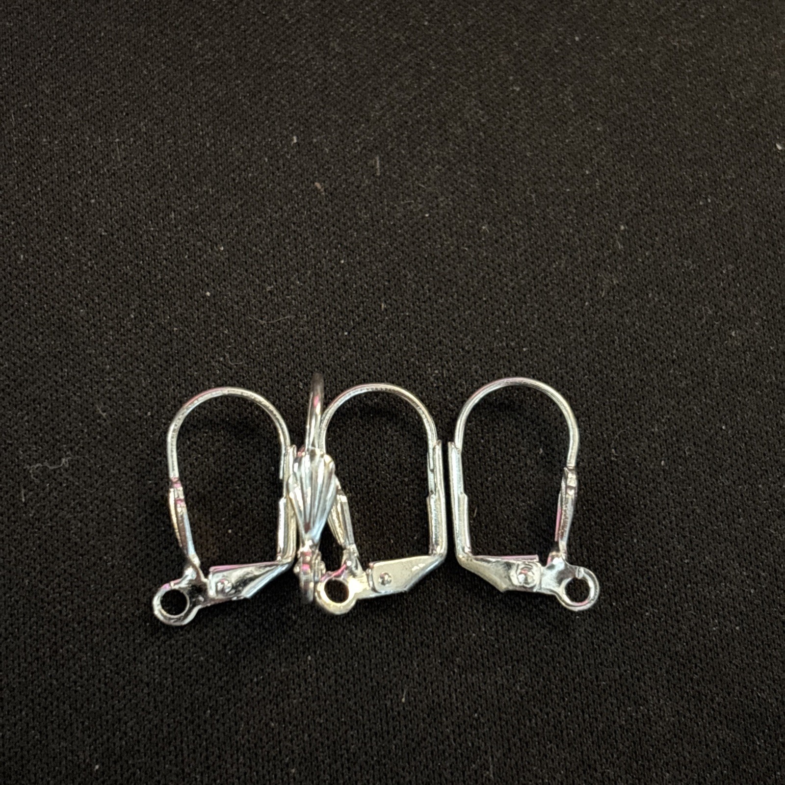 20 pr Silver  Lever Back Hook Earring Findings w/Loop