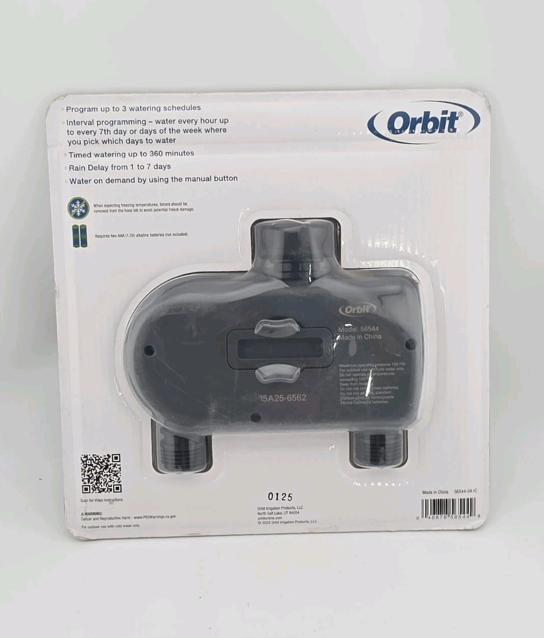 Orbit 56544 1-Dial 2-Outlet Hose Faucet Timer Programmable Sprinkler System New