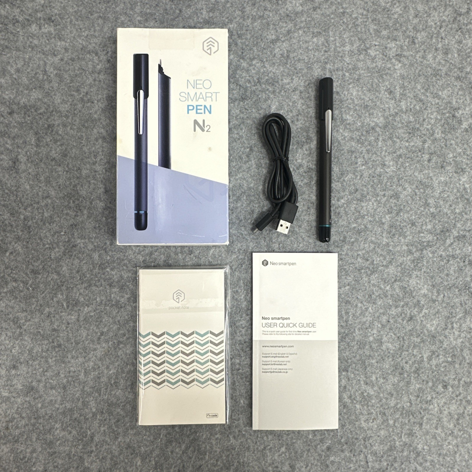NEO SMARTPEN N2 Bluetooth Digital Pen Compatible with iOS Android - Titan Black