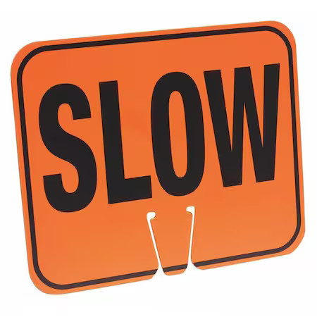 Zoro Select 03-550-Slt Traffic Cone Sign, Abs Plastic, 10 1/2 In Height, 12