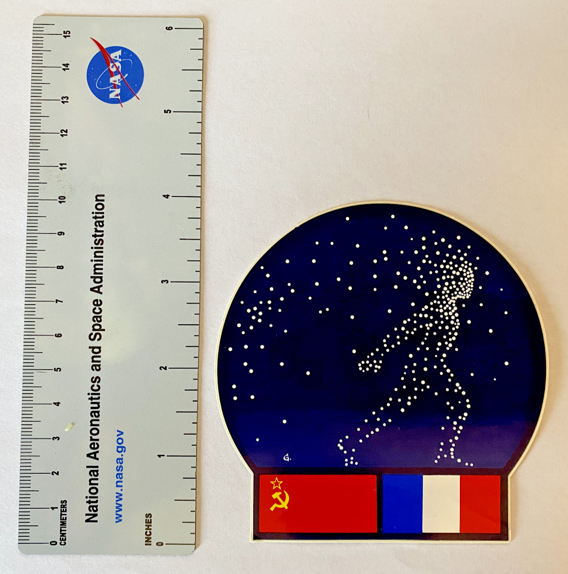 RARE Vintage 1982 CNES-INTERCOSMOS  L'Homme-Etoile Mission Sticker Decal