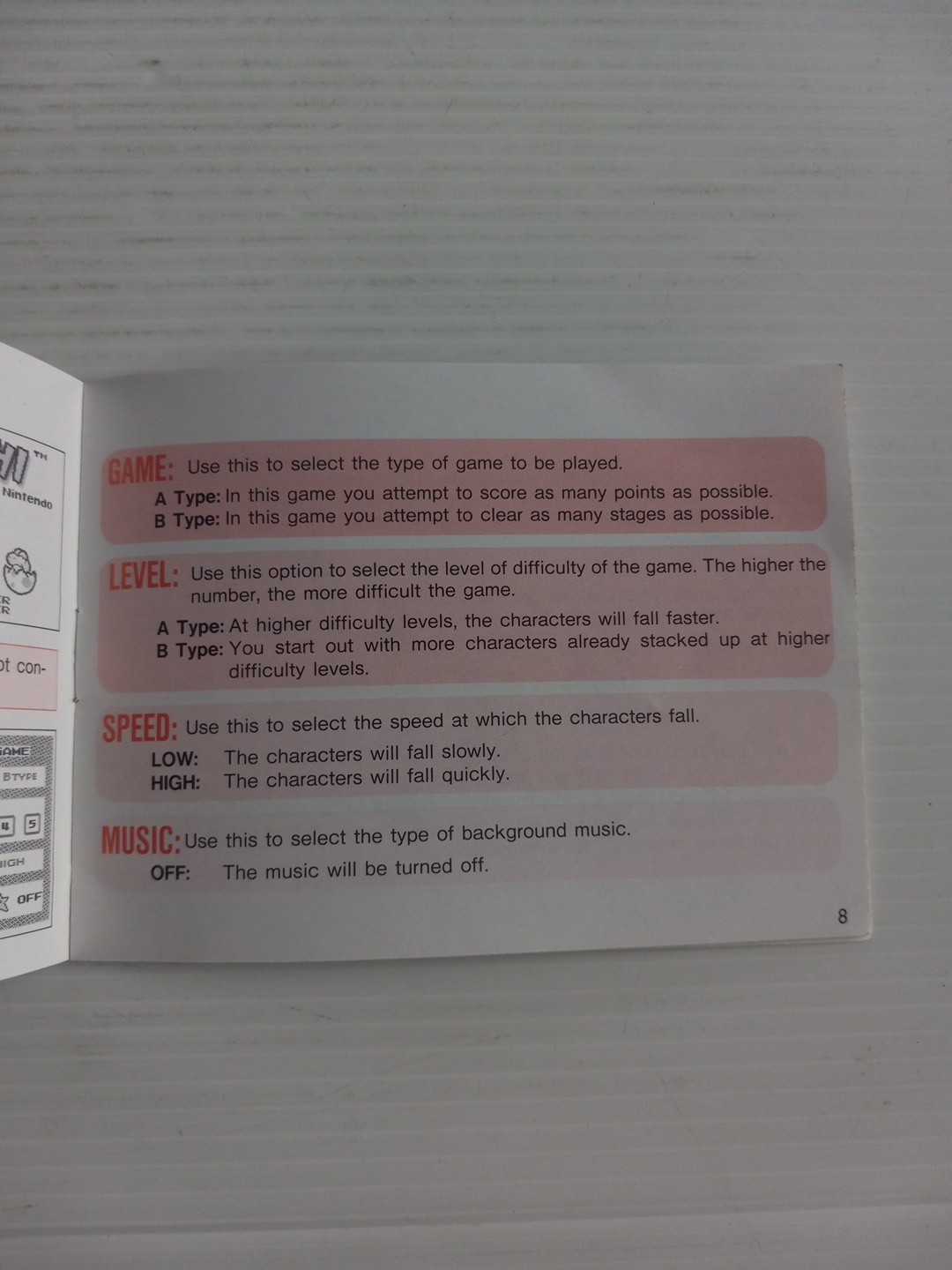 Game Boy Yoshi Instruction Booklet