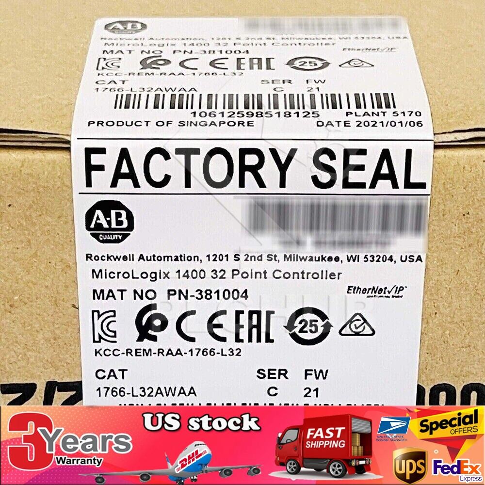 New Factory Sealed AB1766-L32AWAA MicroLogix1400 32 Point Controller USA