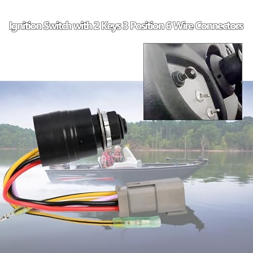 129572 Ignition Switch with 2 Keys Compatible with Tracker Boats, 3 Position 6