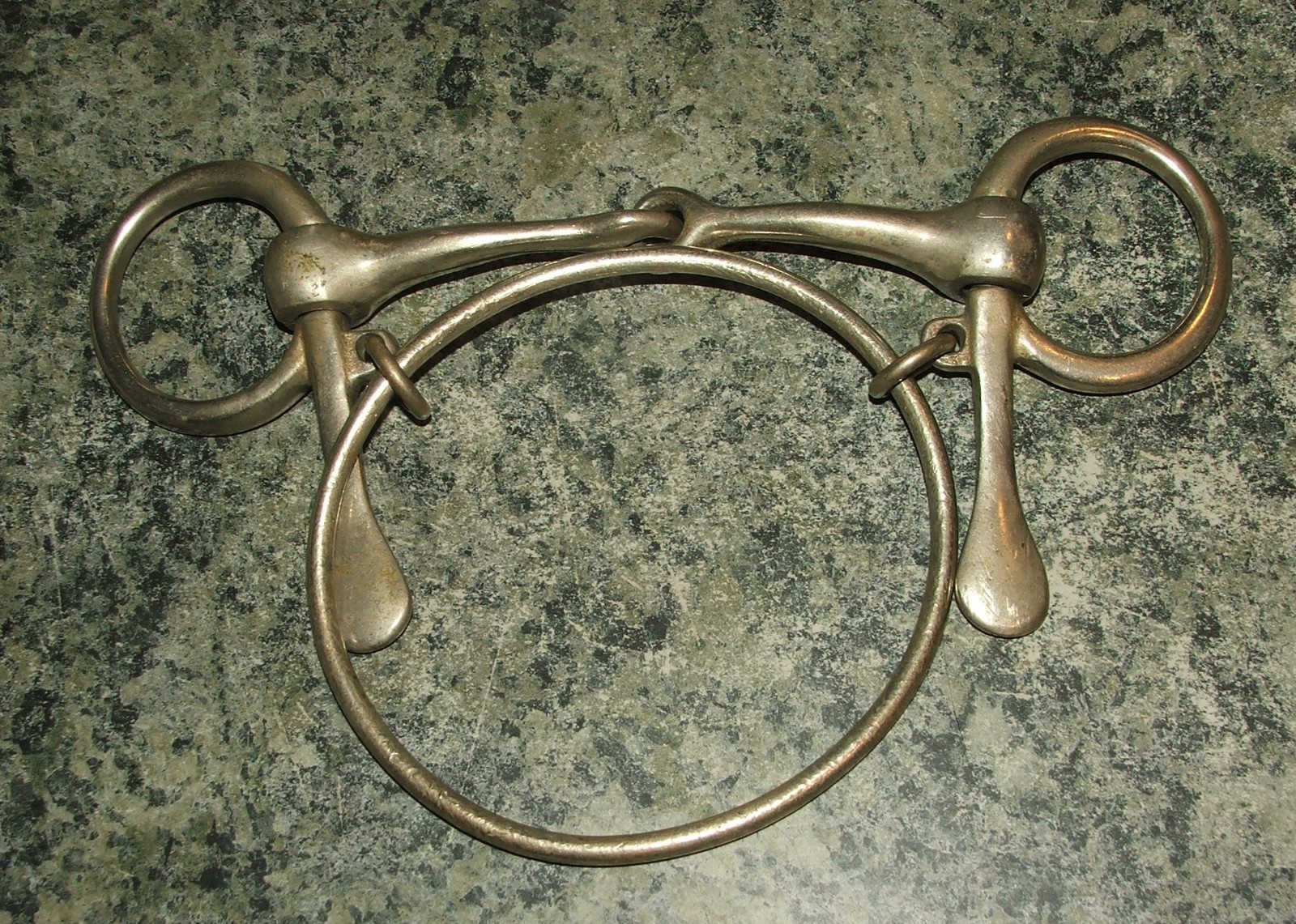 Stainless Steel Used  5 inch Snaffle Ring Bit  with half cheek