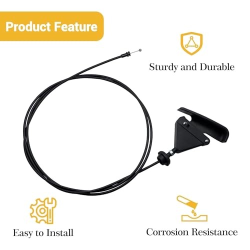 912-086 Hood Release Cable & Pull Handle Compatible with Dodge Ram 1500 2500