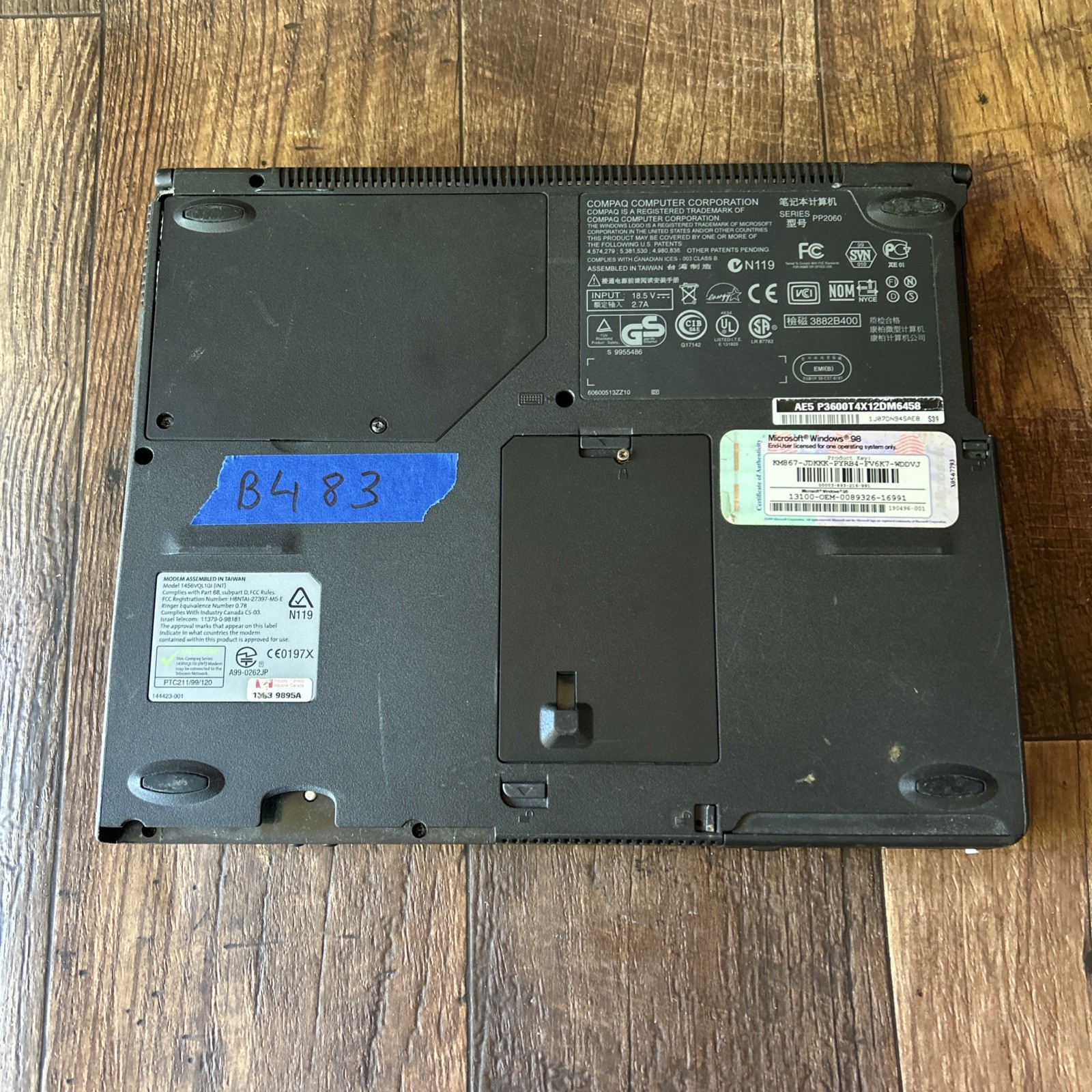 Compaq Armada E500 Vintage Laptop For Parts Untested