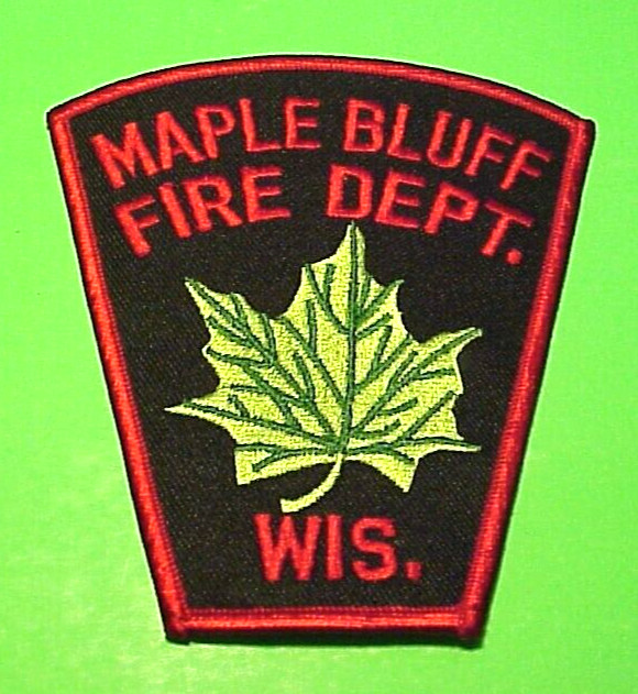 MAPLE BLUFF  WISCONSIN  WI  4 1/2"  FIRE DEPT. PATCH  FREE SHIPPING!!!