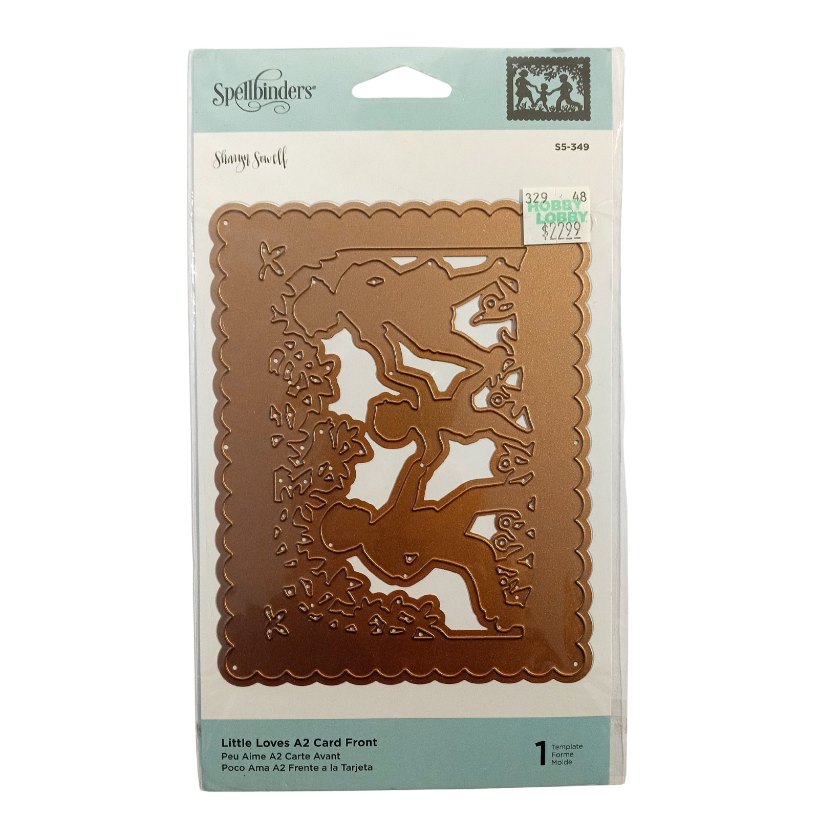 Spellbinders Little Loves A2 Card Front Cutting Die NEW Sealed 5 1/2" x 4 1/2"