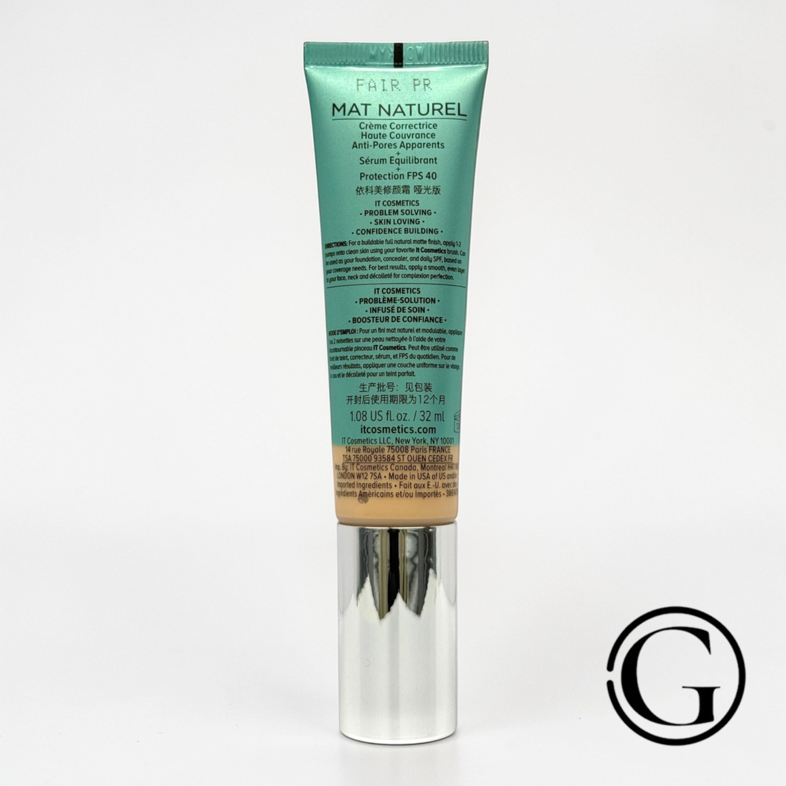 It Cosmetics Your Skin But Better CC Natural Matte Full Coverage SPF40 CHOOSE