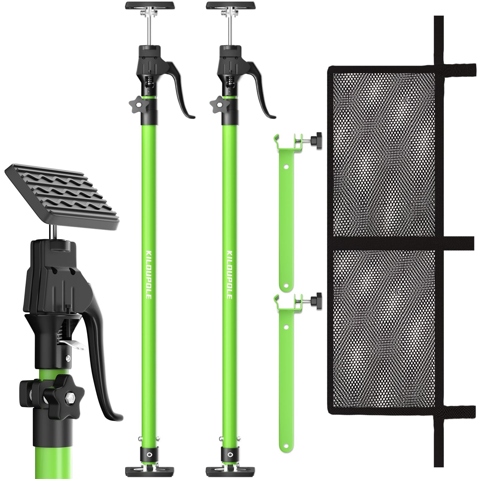 KILOUPOLE Adjustable Cargo Bar 40 to 79 Inch with Net 2 Pack