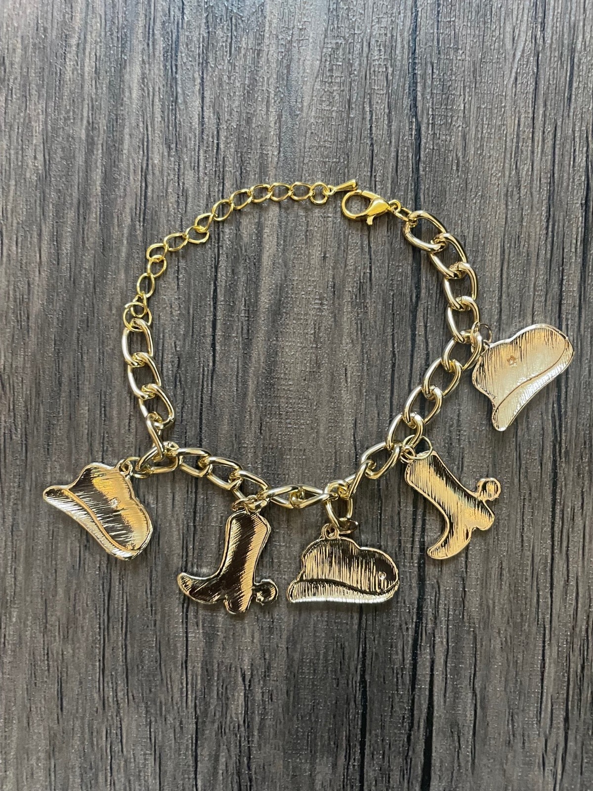 Handmade White Western Charm Bracelet