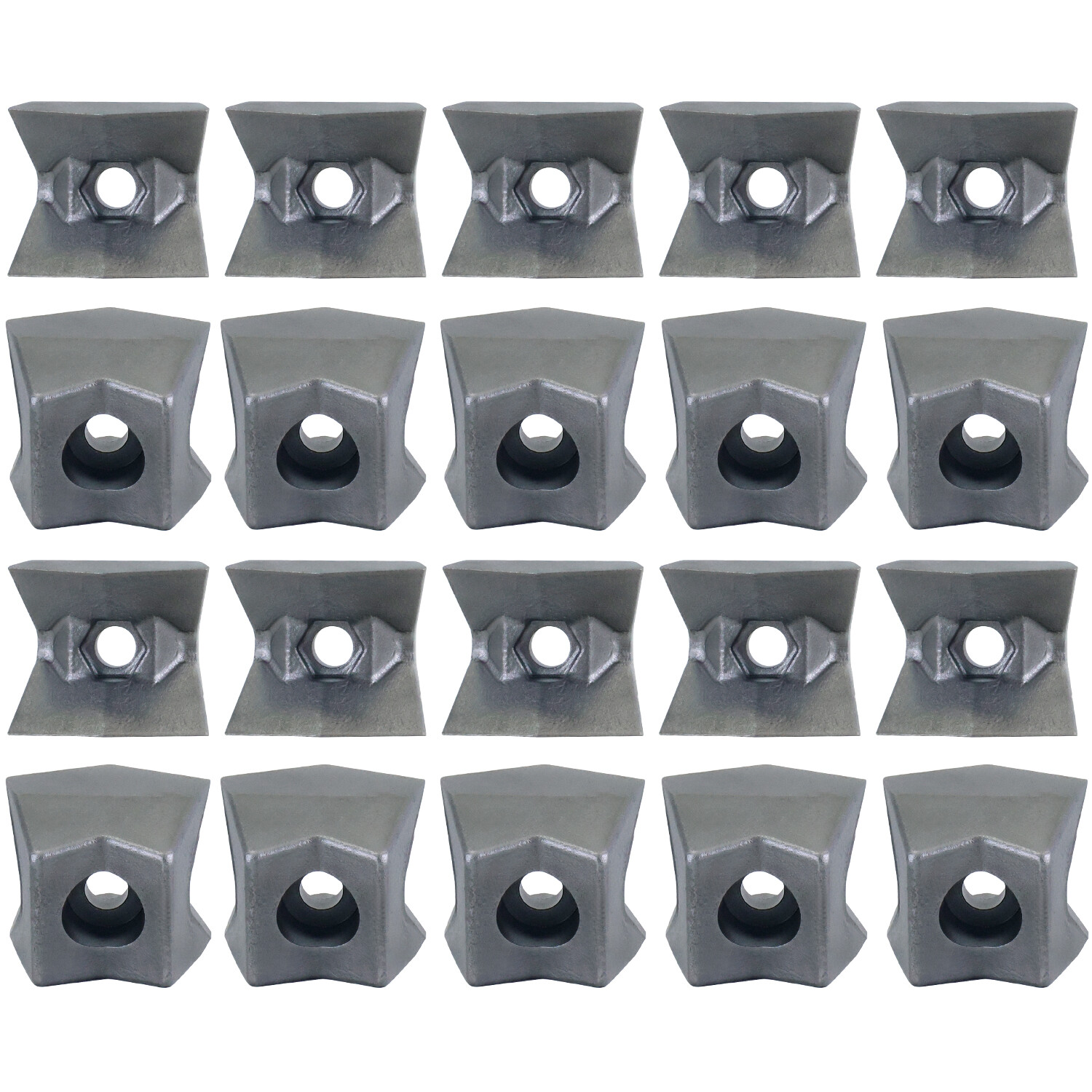 20Pcs Replacement For Fecon Cubit Reversible Knife Teeth