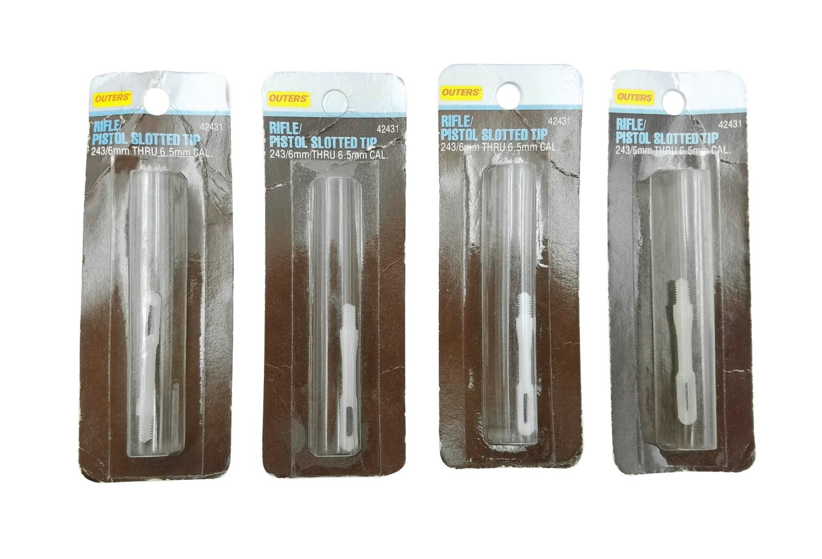 Lot of 4: Outers Rifle/Pistol Slotted Tip - .243/6mm THRU 6.5mm - 8x32 Threads