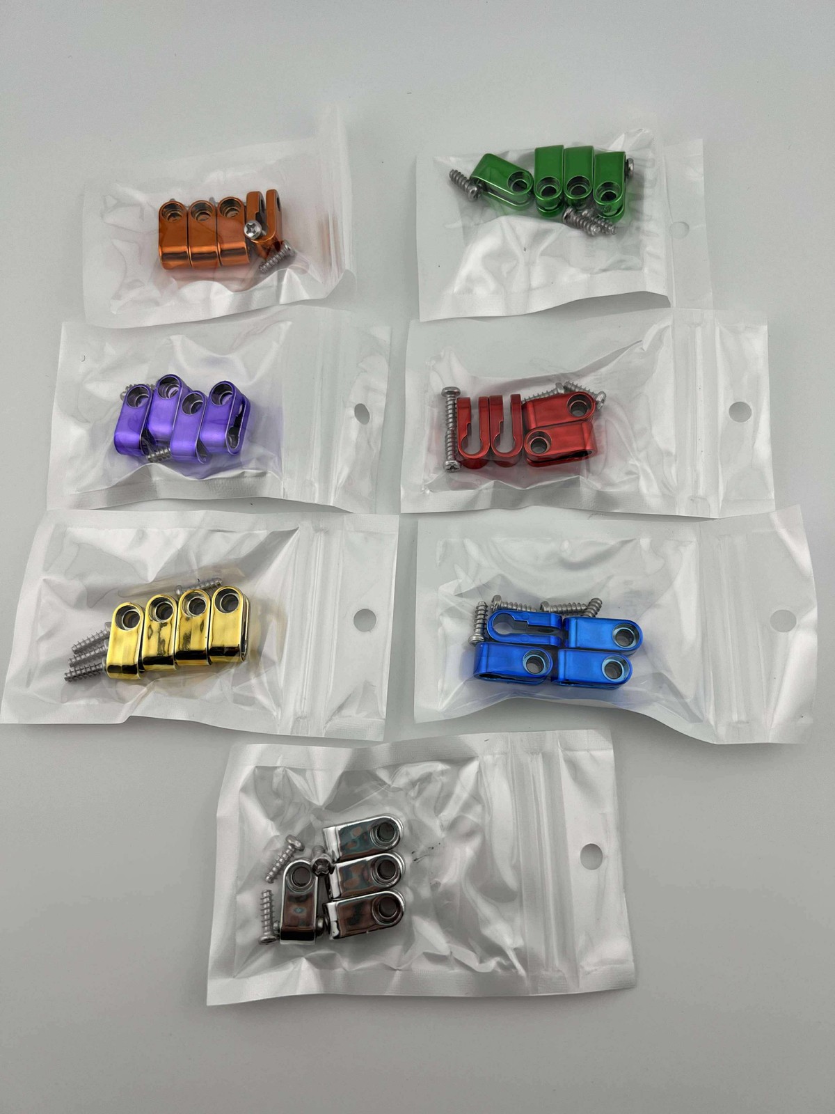 Chrome Speed Mini Helmet Mask Clips Riddell w/screws