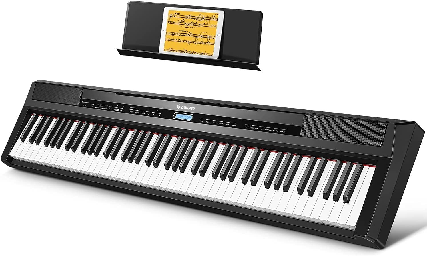 Donner DEP-20 Beginner Digital Piano 88 Key Weighted Only, Dull Black