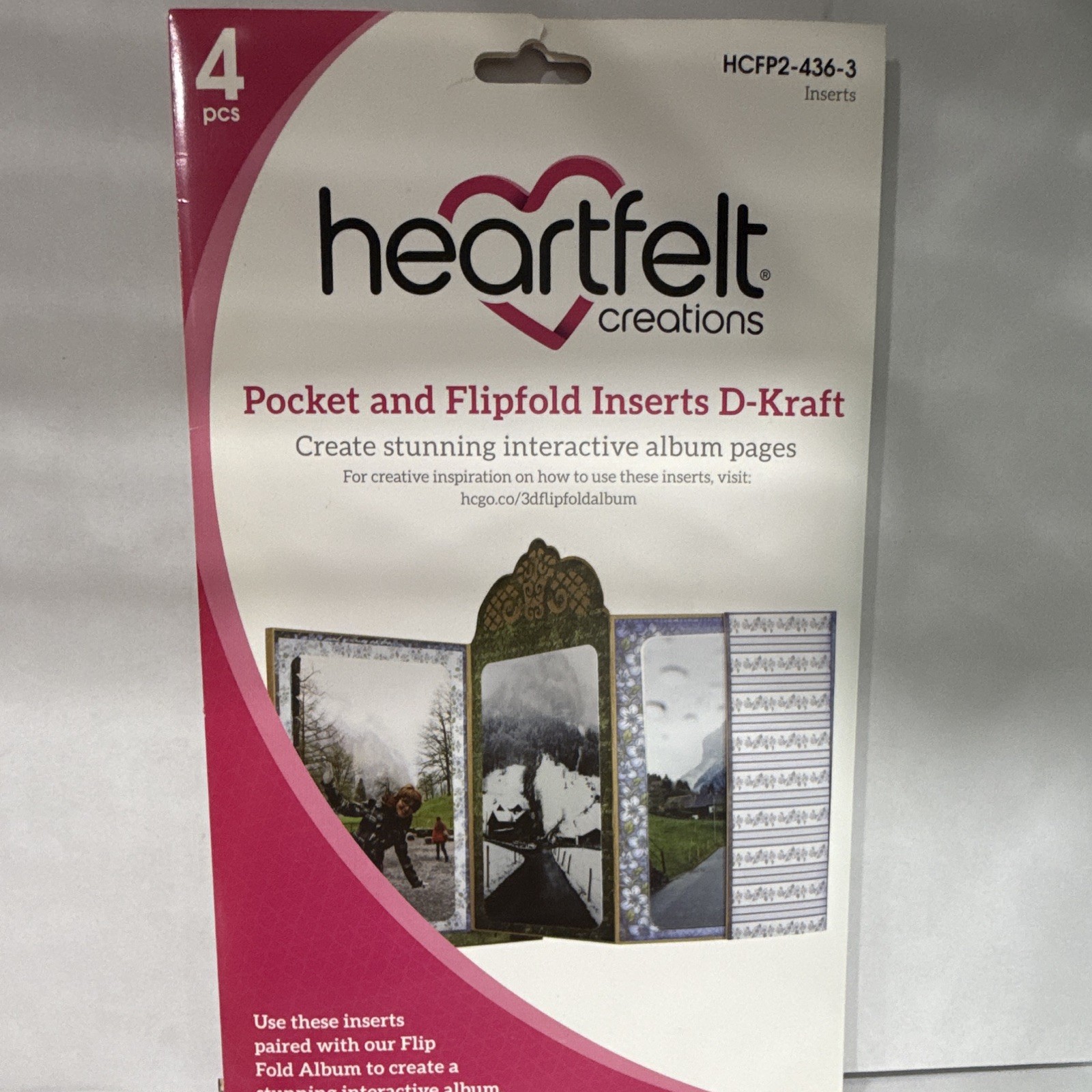 Heartfelt Creations Pocket and Flipfold Inserts Craft Set 4 pcs HCFP2-436-3