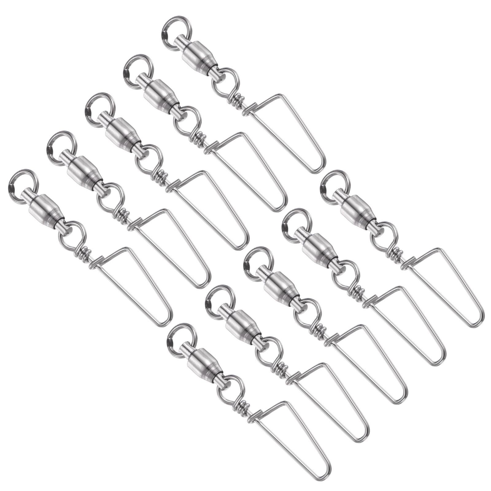 Fishing Snap Swivels, 40Pcs 44LBS Stainless Steel Ball Bearing Tackle