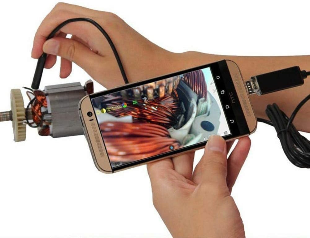 HD 640x480 USB Inspection Camera, 2m Waterproof Endoscope with Adjustable Lights