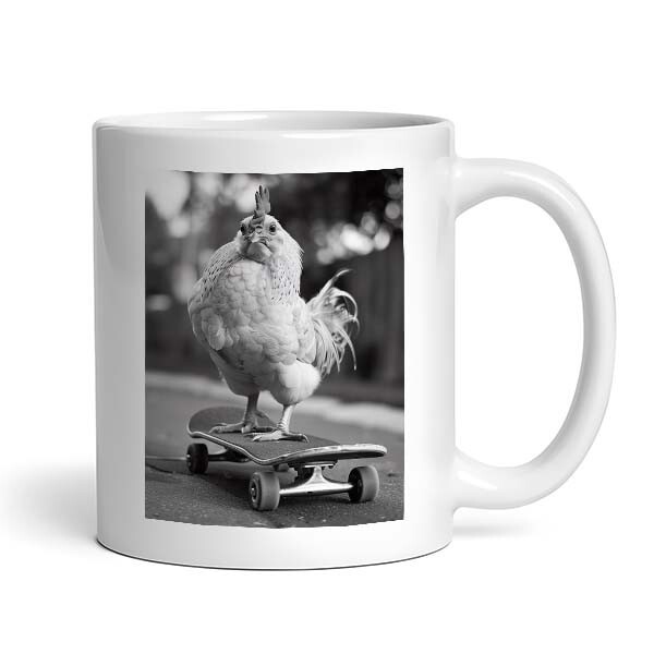 Chicken Skateboarding #5 - Cute Funny Animals - Mug