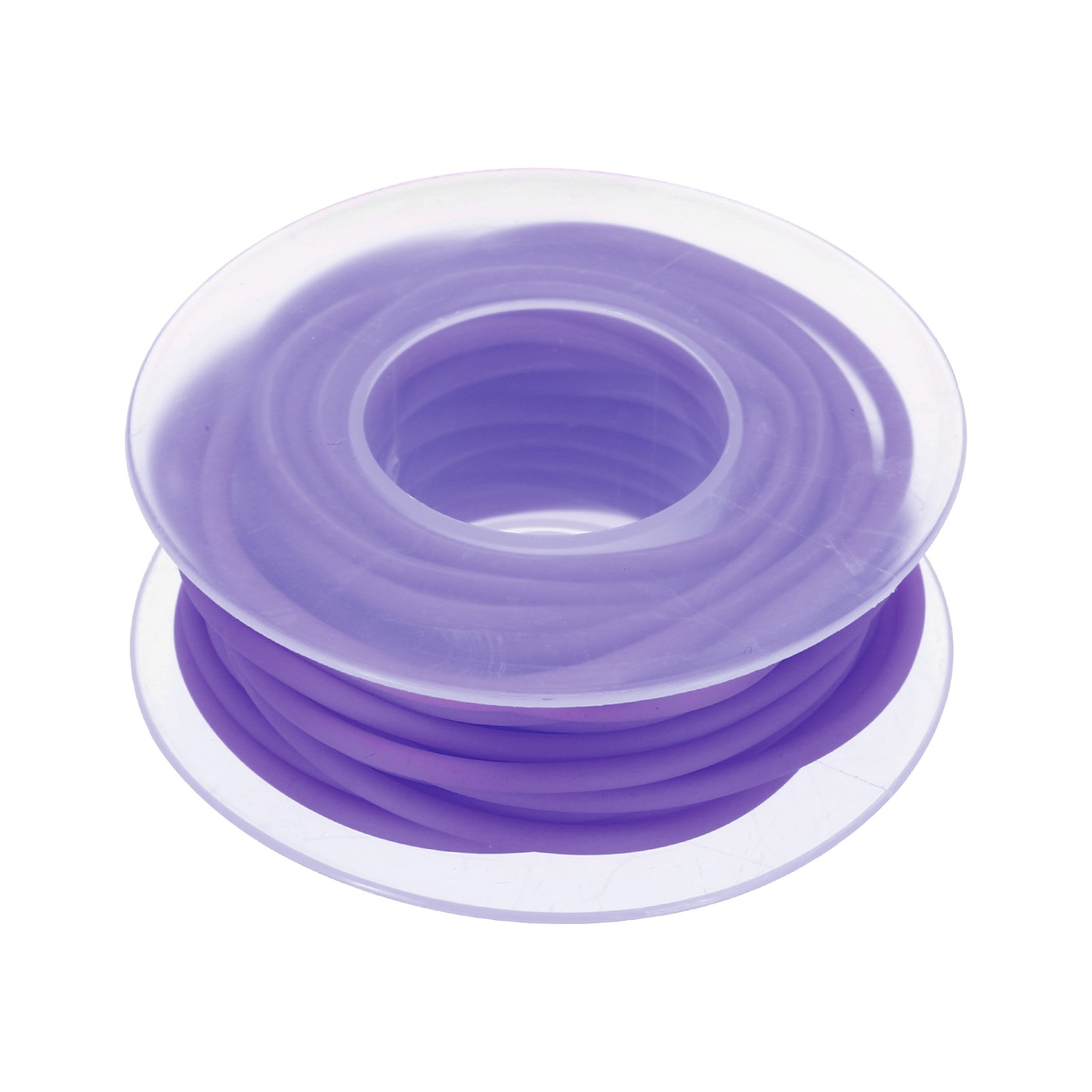 2mm 5.5yards Hollow Pipe Rubber Cords Tubing Silicone Pipes, Purple