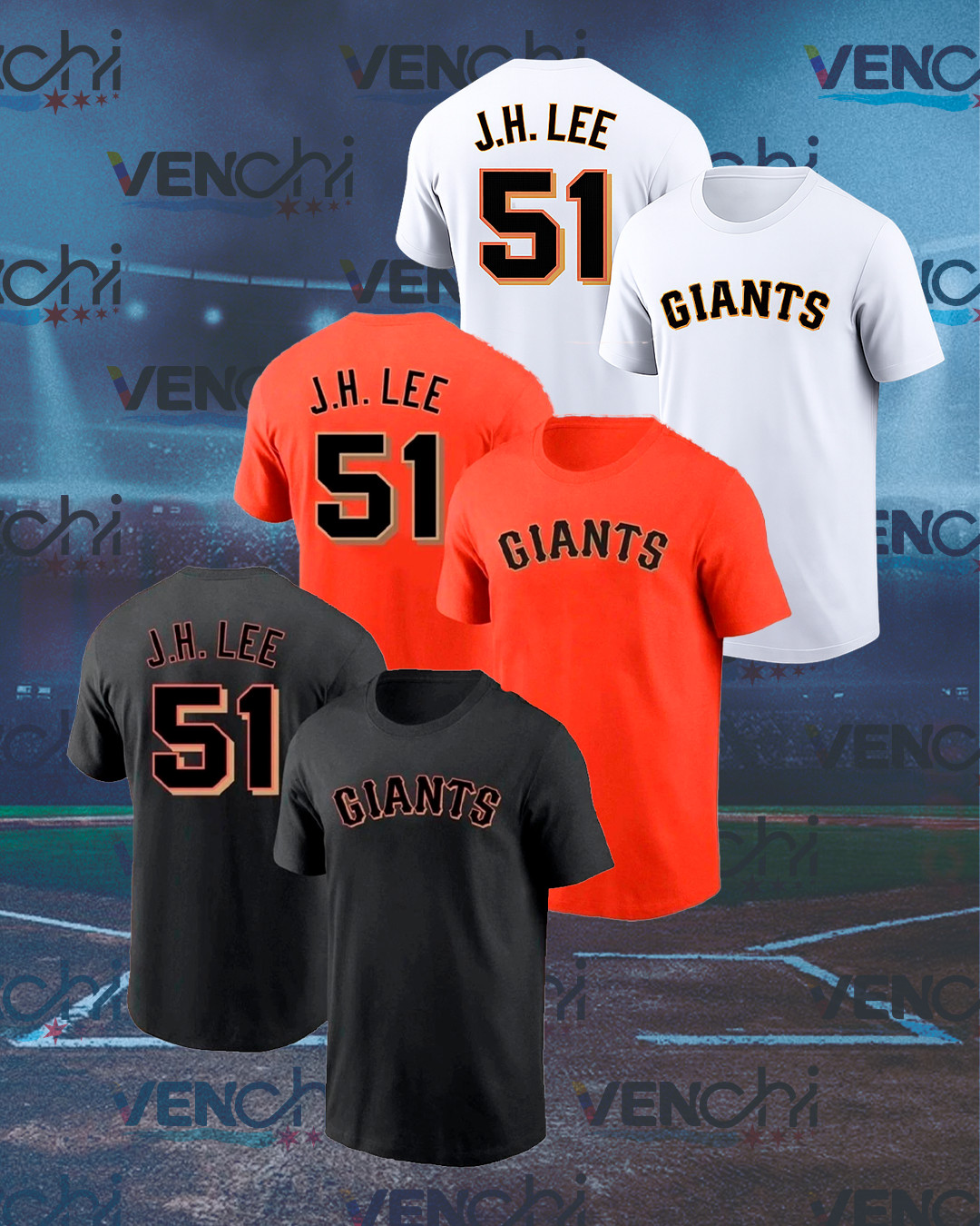 Jung Hoo Lee #51 San Francisco Giants Team Name & Number Player SHIRT UNISEX