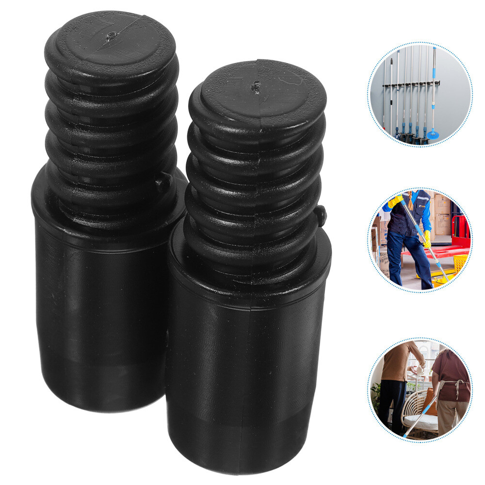 2PCS Commercial Broom Handle End Adapter Threaded Tips Sweeping Broom Handle US