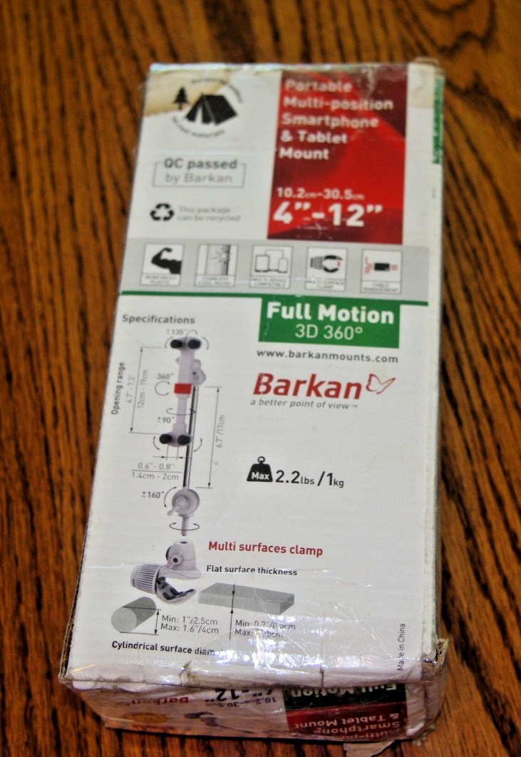 Barkan Portable Multi-Position Smartphone and Tablet Mount 4" - 12" Edge Mount