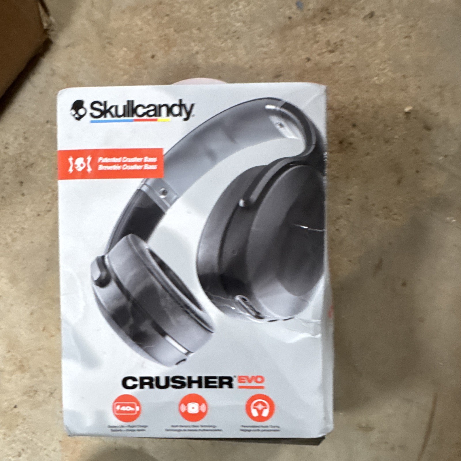 Skullcandy Crusher Evo Wireless Headphones True Black NEW SEALED - Fast Ship