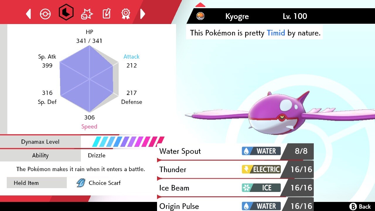 Pokemon Sword and Shield 6iv Shiny Kyogre - FAST DELIVERY!