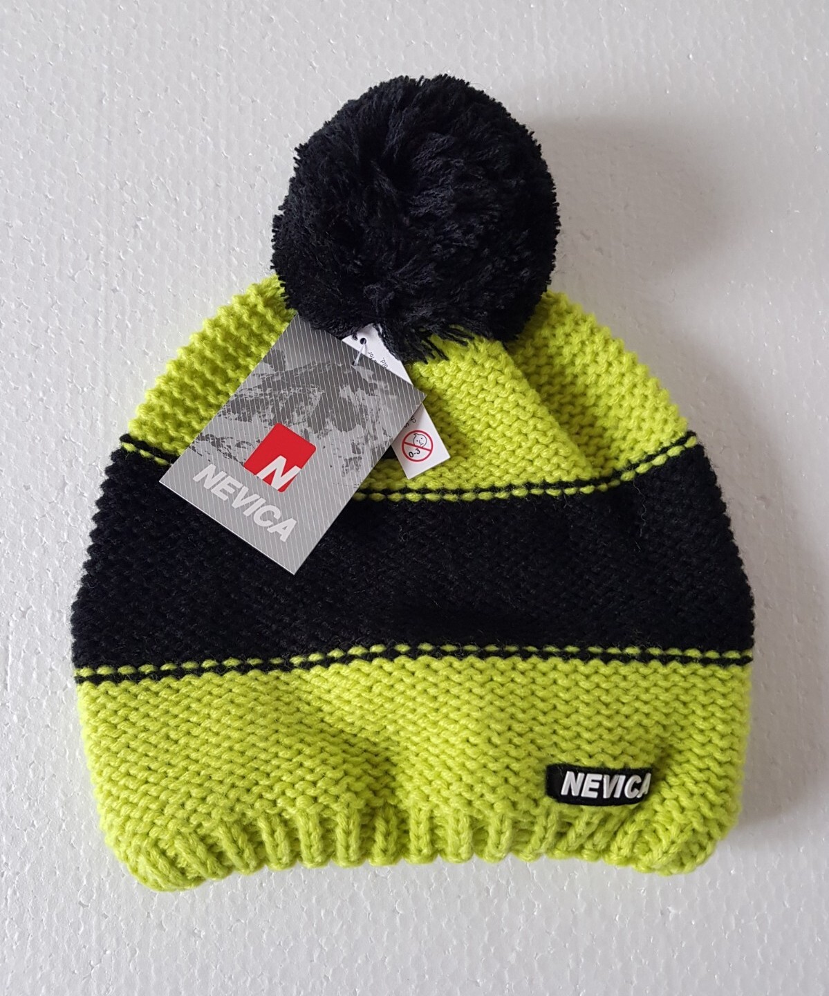 NEVICA BRIXEN BEANIE - JUNIOR green BOBBLE HAT black WINTER boys SKIING unisex