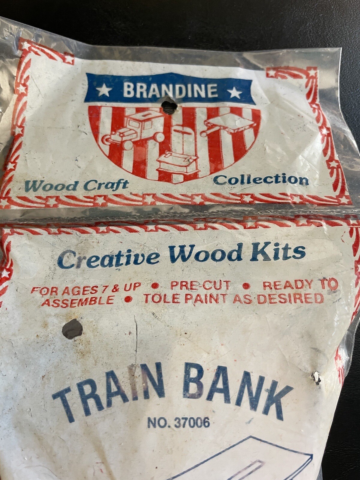 Vintage Brandine Train Bank Wood Kit. No 37006 New in package