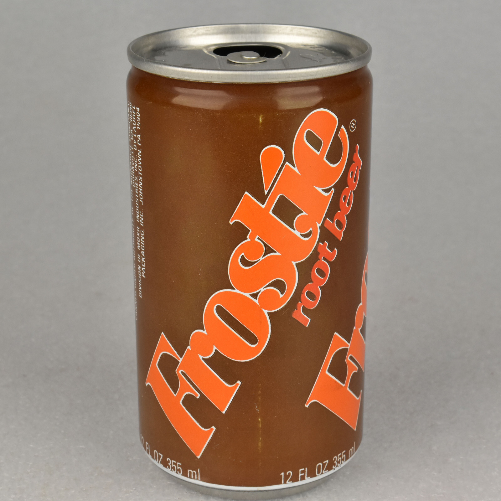 VTG 1980s Frostie Root Beer Soda Pop Can 12oz 355ml Steel Johnstown PA