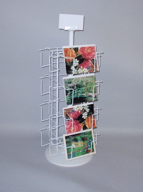 Greeting Large PostCard Rack Counter 7x5 16 Pockets HORIZONTAL MADE IN USA NEW