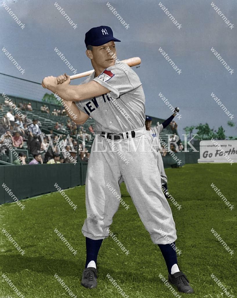DA184 Mickey Mantle Yankees Rookie Baseball 8x10 11x14 16x20 Colorized Photo