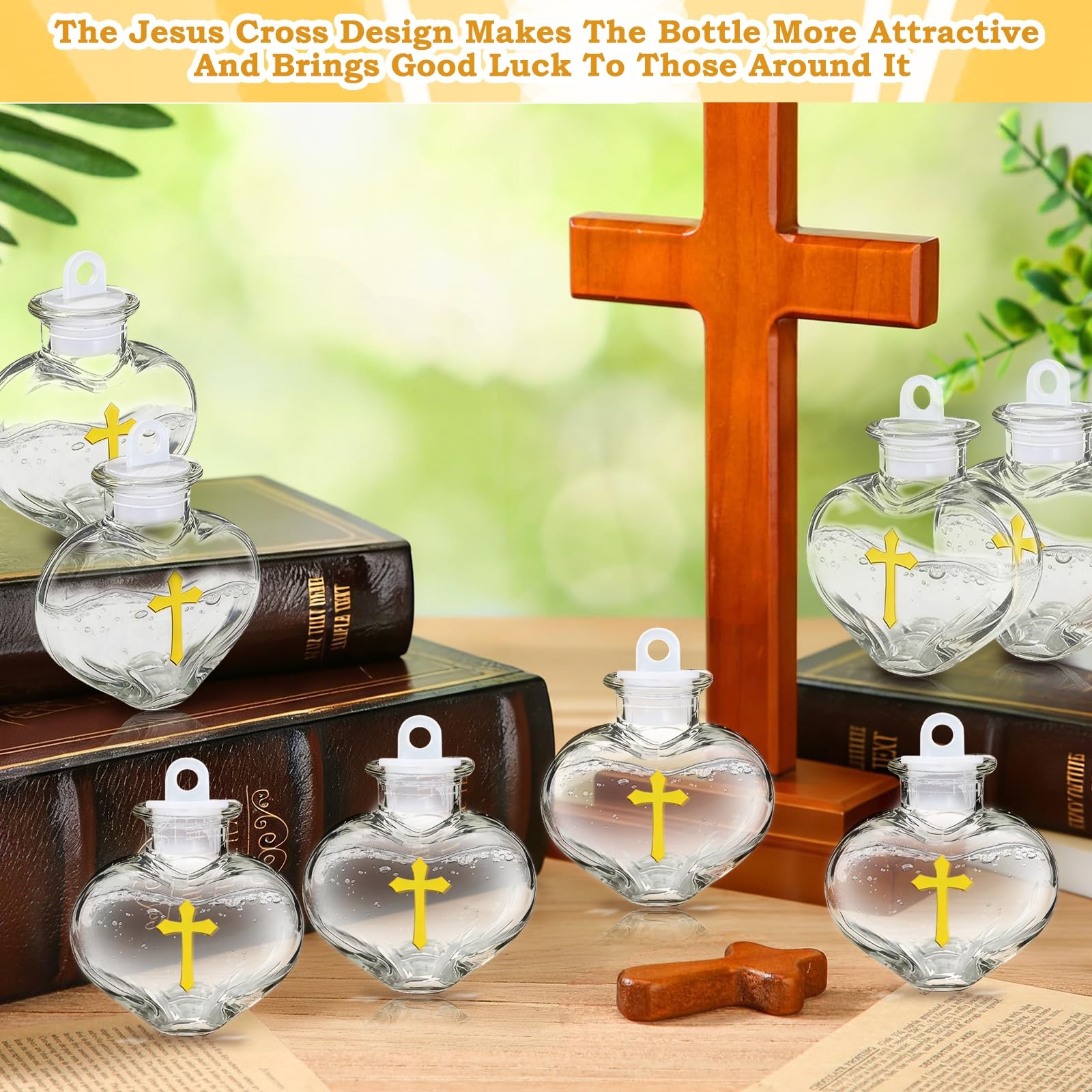 Small Plastic Holy Water Empty Bottles for Religious Gift 10 ml 40 PCS