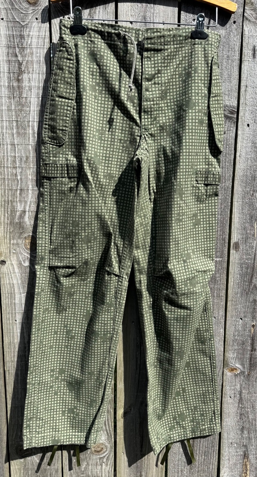 Vintage US Military Trousers Night Camouflage Desert Mens X-Small Long 80s Pants