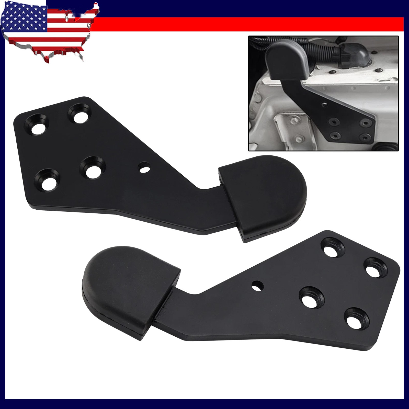 New Left+Right Hood Guide Poly HLK2733R HLK2733L For Select International Trucks