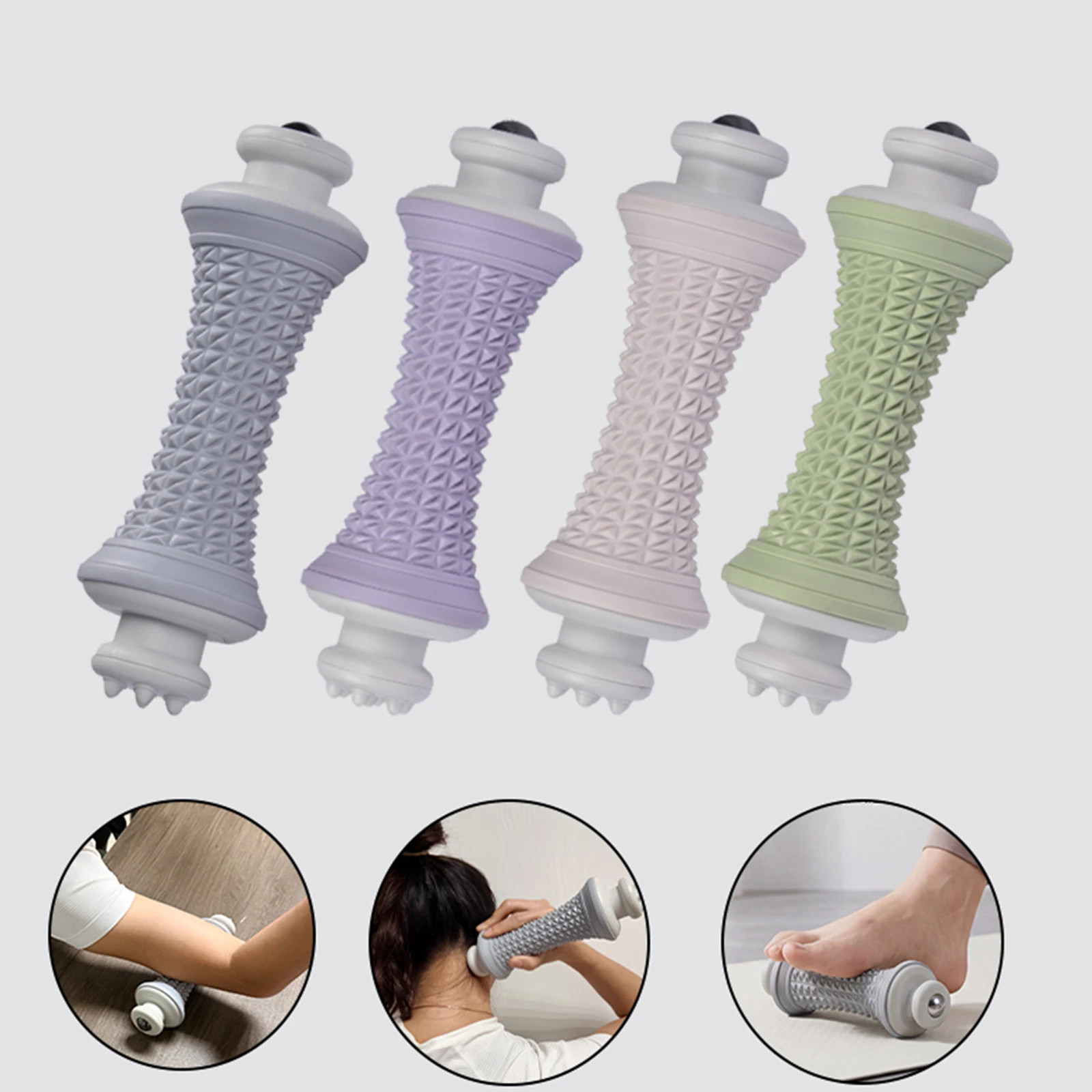 3 In 1 Foot Massager Massage Roller Yoga Massage Ball Plantar Fascia Roller Musc