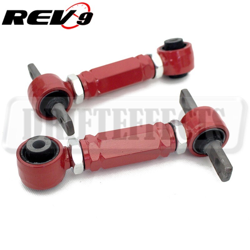 Rev9 Adjustable Rear Camber Arms Kit W/ Rubber Bushings For Honda CR-V 1997-01