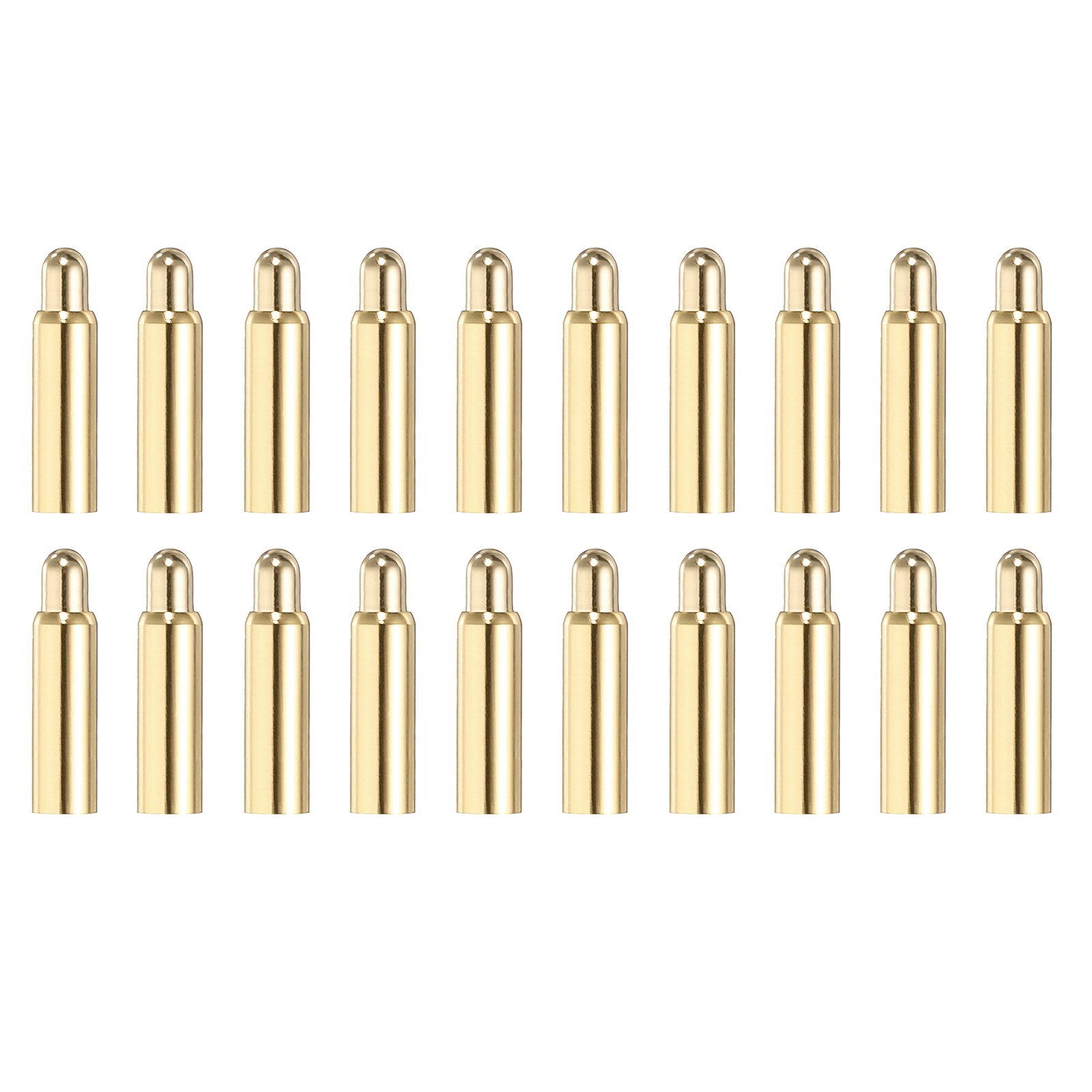 20Pcs 12mm Spring Test Probe Pin, Gold Plated Spring Loaded Thimble Pins