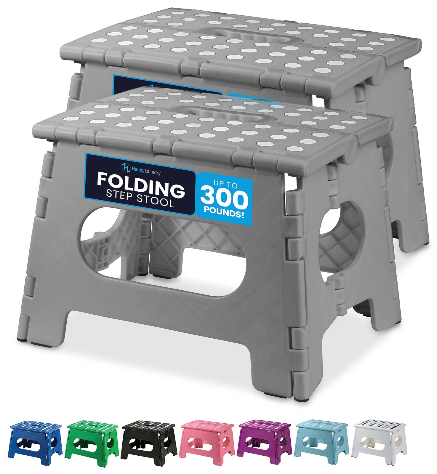 Folding Lightweight Step Stool - Sturdy Enough to Support Adults and Safe Eno...