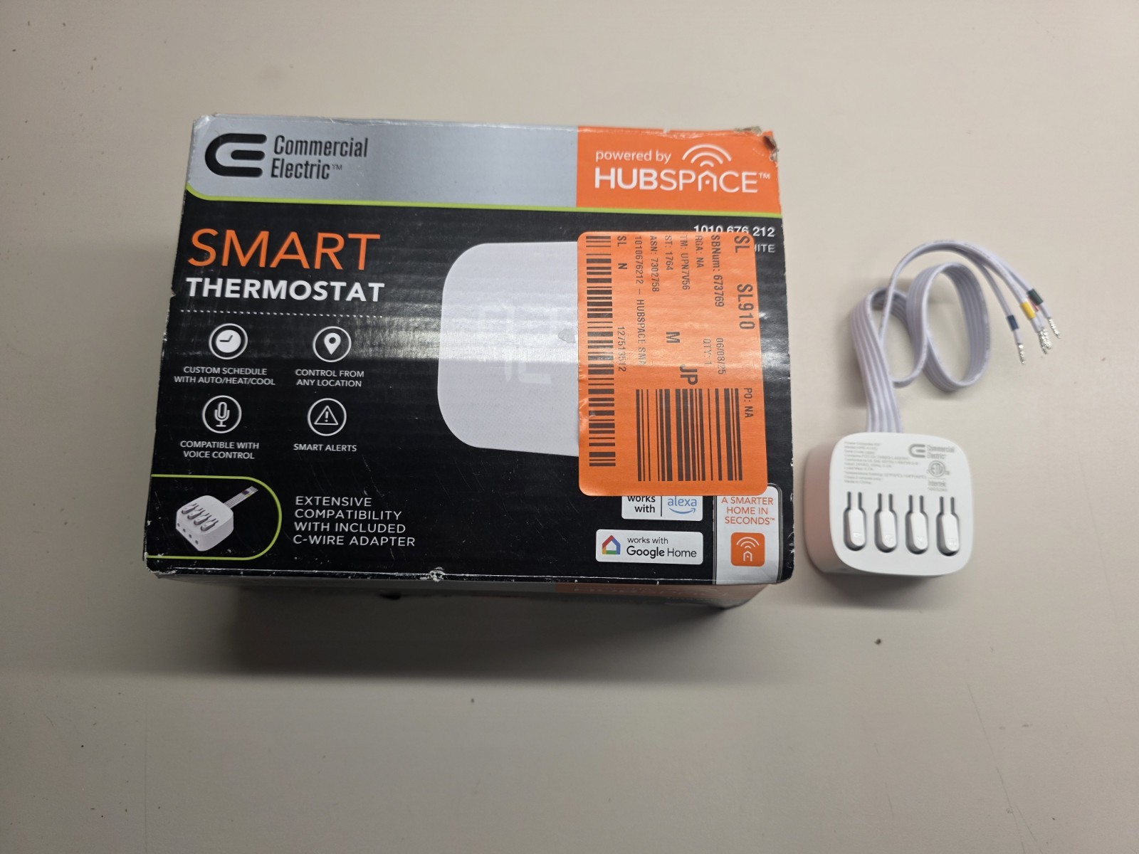 *C-Wire Adapter ONLY* For Parts: Commercial Electric Smart Thermostat Hubspace
