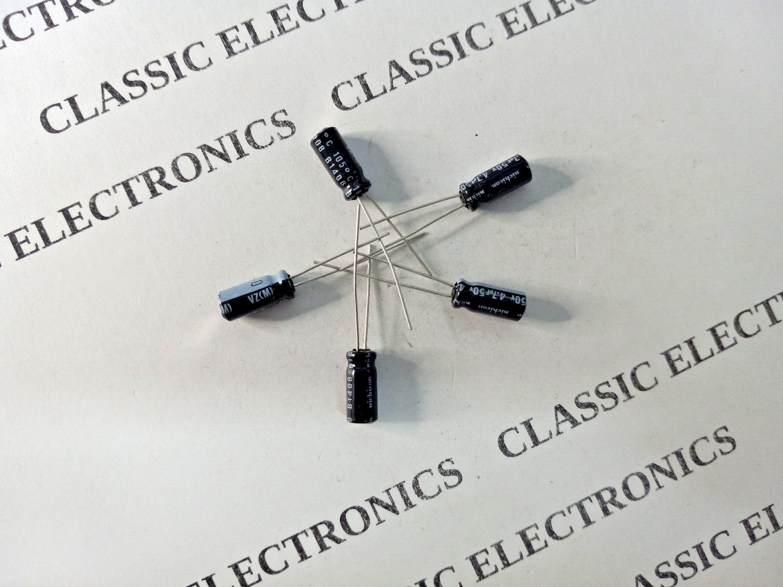 Nichicon 4.7uF 50V Radial Lead Electrolytic Capacitor VZ Series USA Seller
