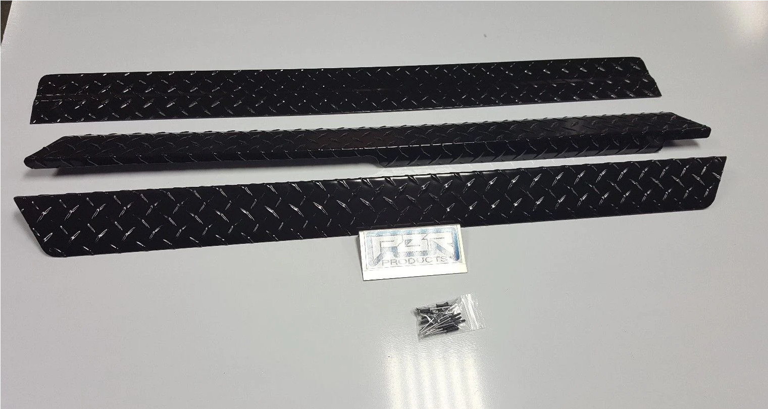 Club Car DS  Rocker Panel covers & Kick Panel BLACK Diamond plated 1982+ Made US
